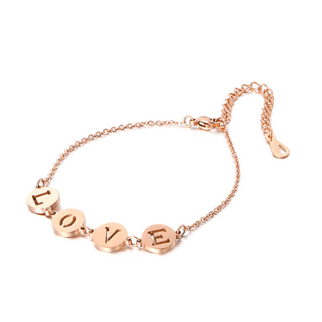 LOVE letters dainty chain bracelet