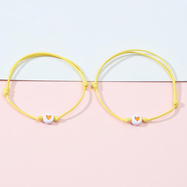 Heart string couple bracelets