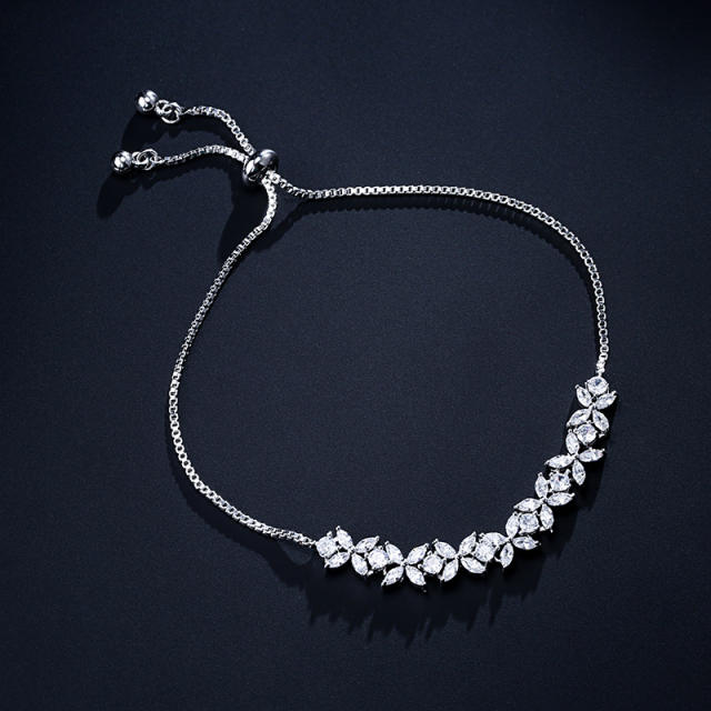 Zircon box chain bracelet