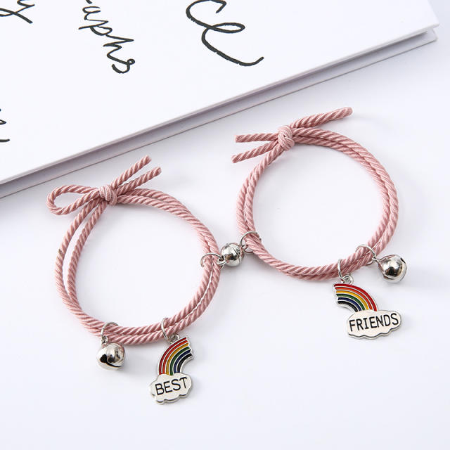 Magnetic string bracelets