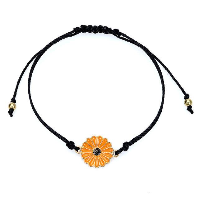 Sunflower string bracelet