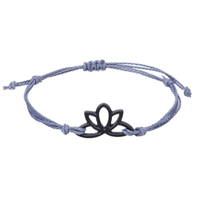 Lotus wax string bracelet