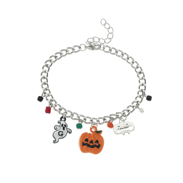 Pumpkin charm chain bracelet