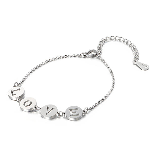LOVE letters dainty chain bracelet