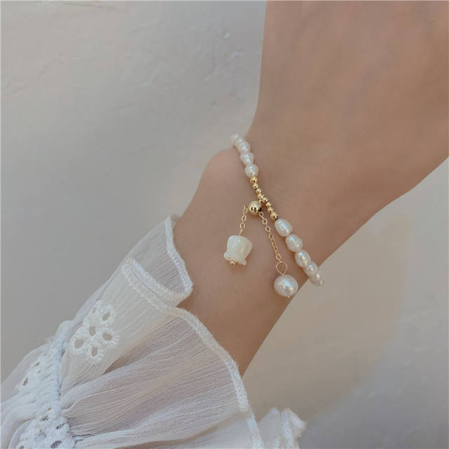 Baroque pearl bead bracelet