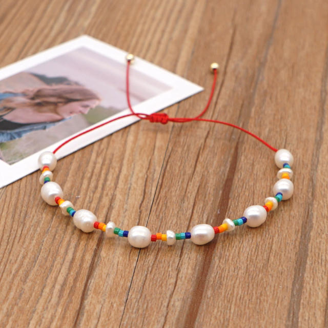 Miyuki bead pearl bracelet