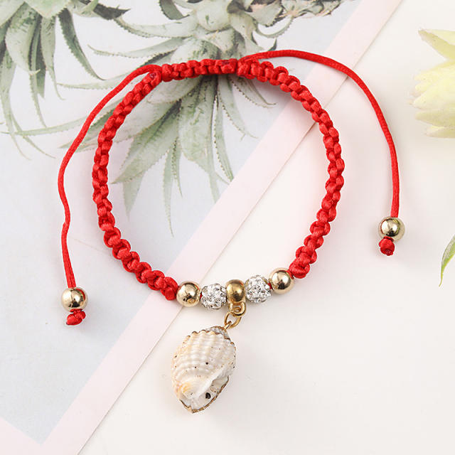 Conch string braided bracelet