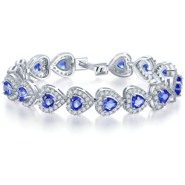 AAA+ cubic zirconia white gold plated diamond bracelet