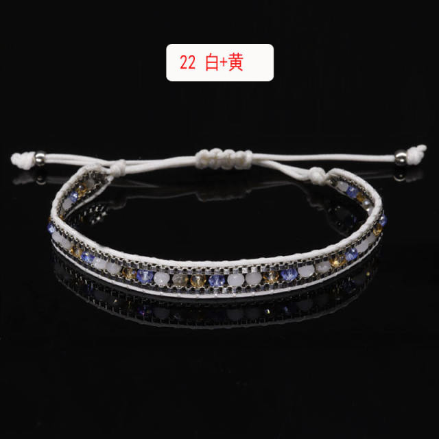 Braided string with  crystal bracelet