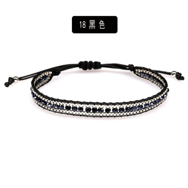 Bead chain string bracelet