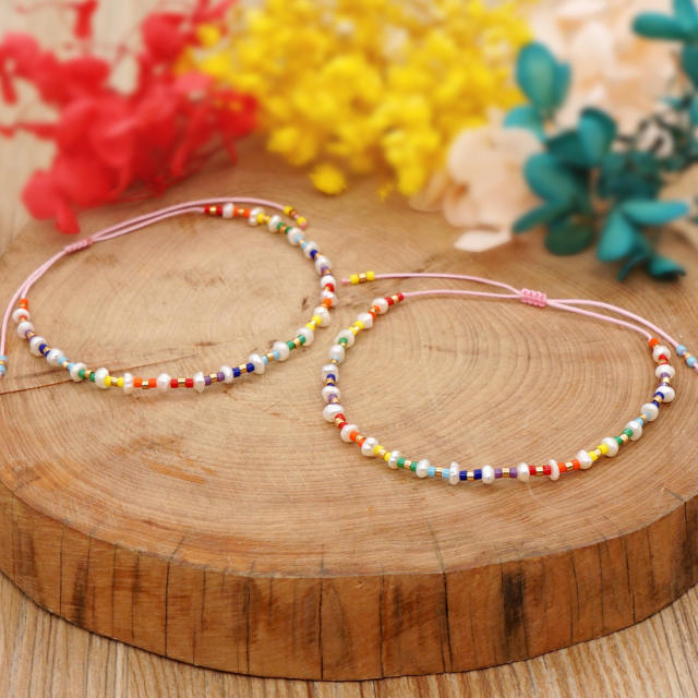 Miyuki bead pearl bracelet