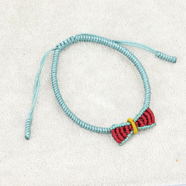 Bow string braided bracelet