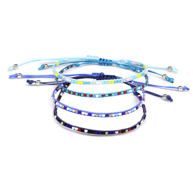 Seed bead woven bracelet