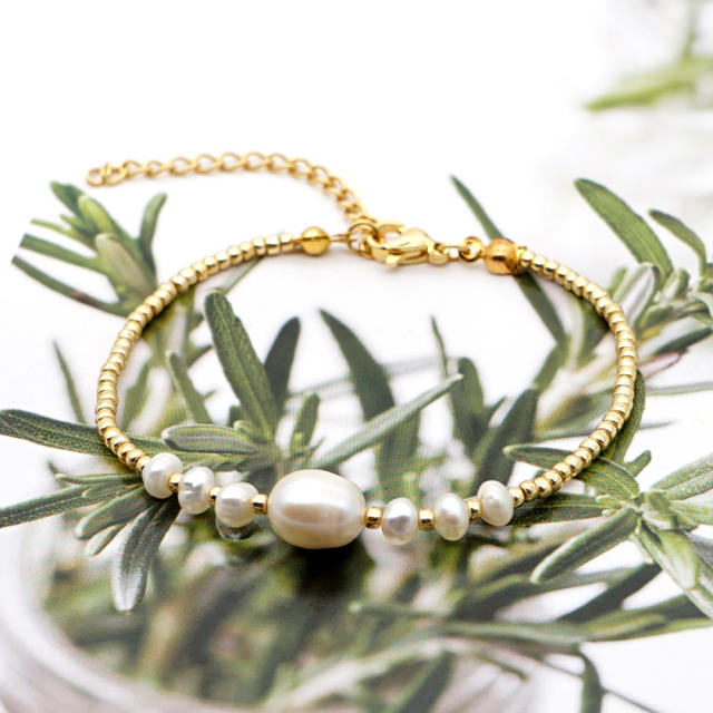 TOHO bead pearl bracelet