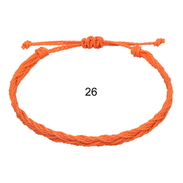 Wax string bracelet