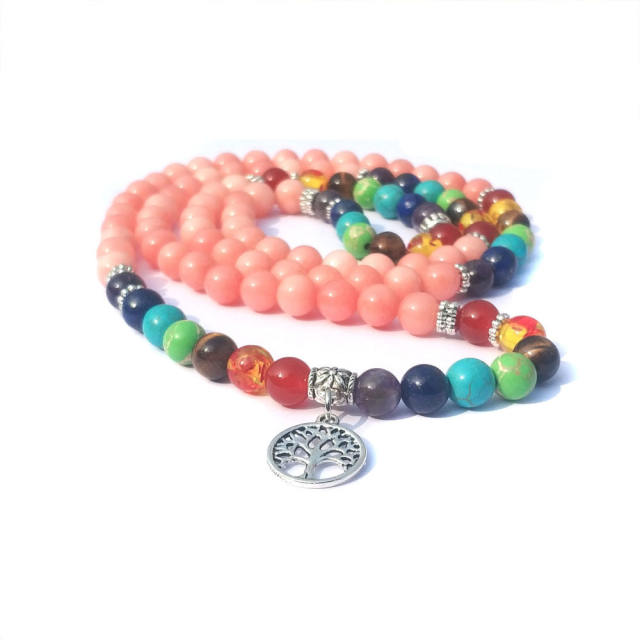 Winding 7 chakra bracelet