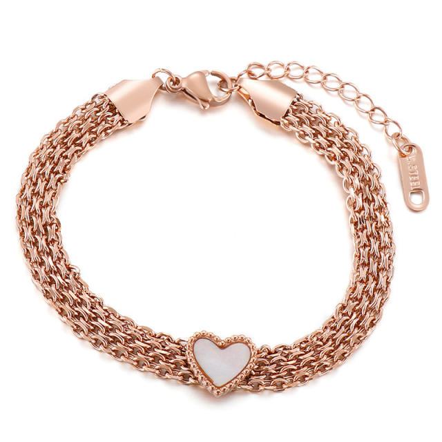 Mesh chain heart bracelet