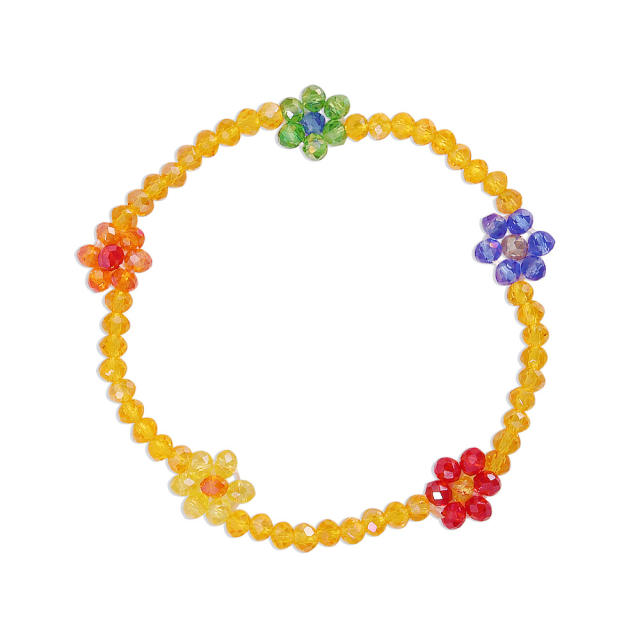 Bead flower bracelet