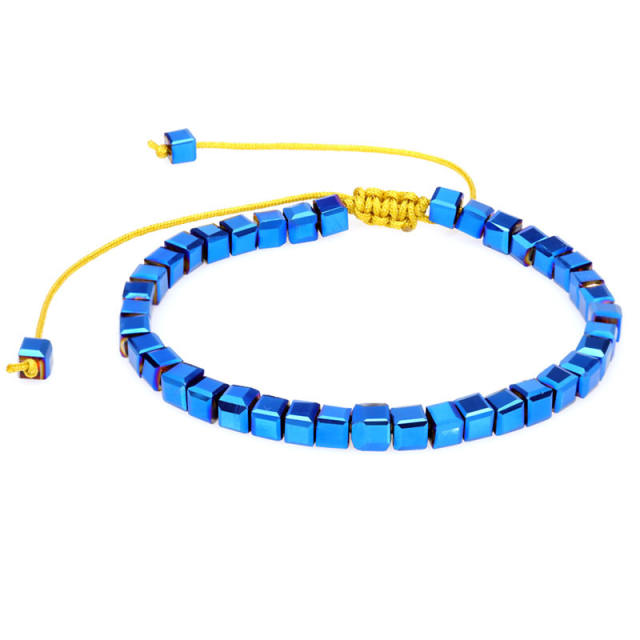 Square crystal beads bracelet