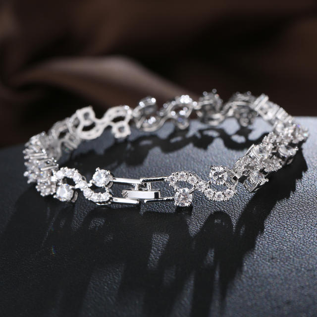 Cubic zirconia diamond bracelet