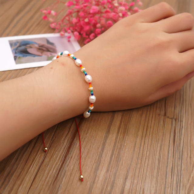 Miyuki bead pearl bracelet