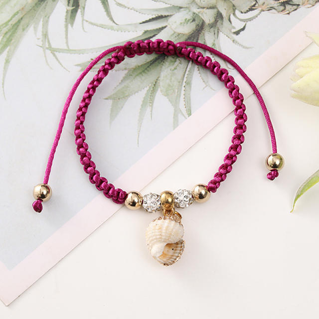 Conch string braided bracelet