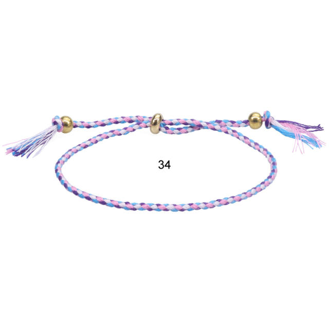 Braided string bracelet