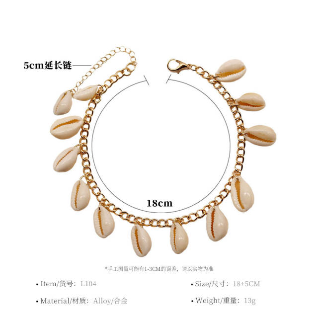 Boho shell bracelet