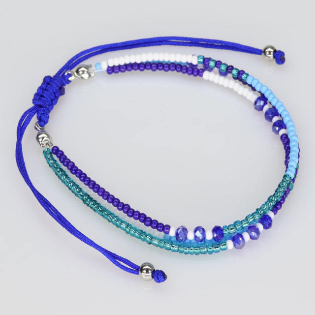 Multilayer seed bead bracelet