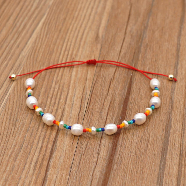 Miyuki bead pearl bracelet