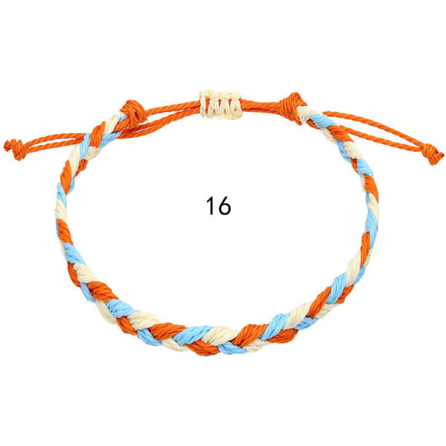 Wax string bracelet