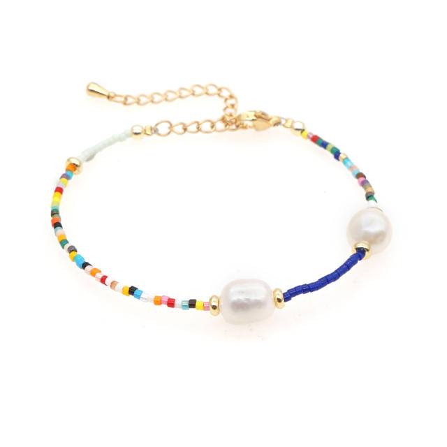 Miyuki bead pearl bracelet
