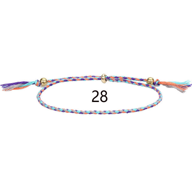 Braided string bracelet