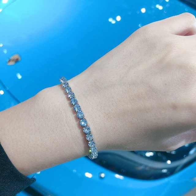 Zircon chain bracelet