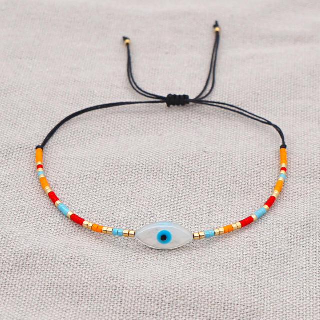 Miyuki bead evil eye bracelet