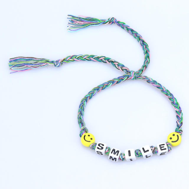 Smiling face string bracelet