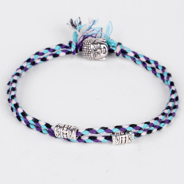 Buddha head braided bracelet