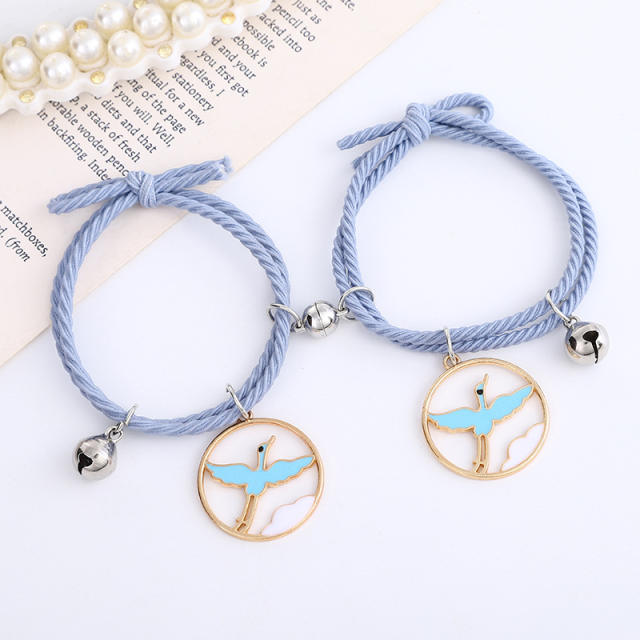 Crane  magnetic friendship string bracelet