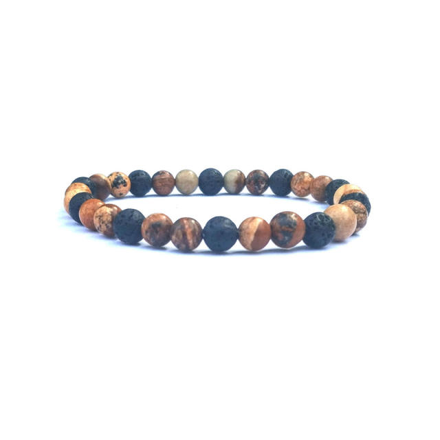 lava agate beads bracelet