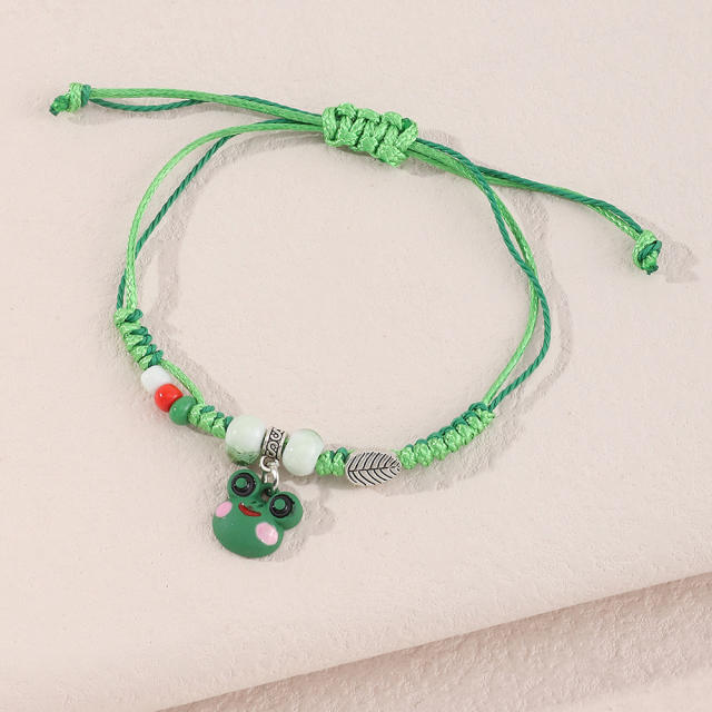 Frog braided bracelet