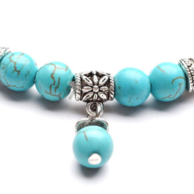 Natural stone bead bracelet