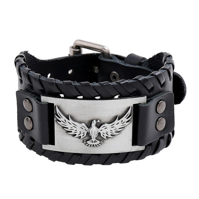 Eagle belt buckle cowhide genuine cuff bracelet