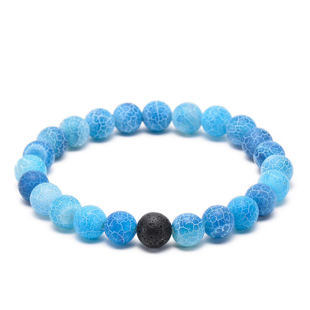 Malachite agate turquoise bead bracelet