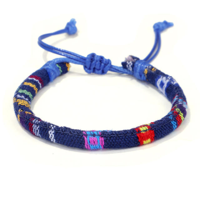 Ethnic style color braided bracelet