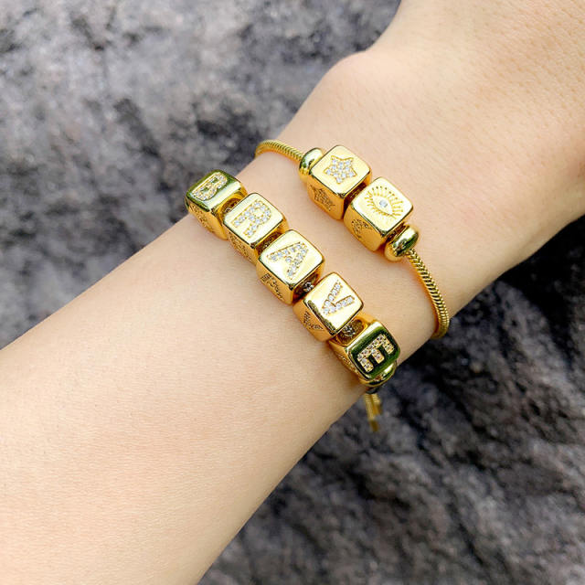Fashion DIY 26 letter bracelet