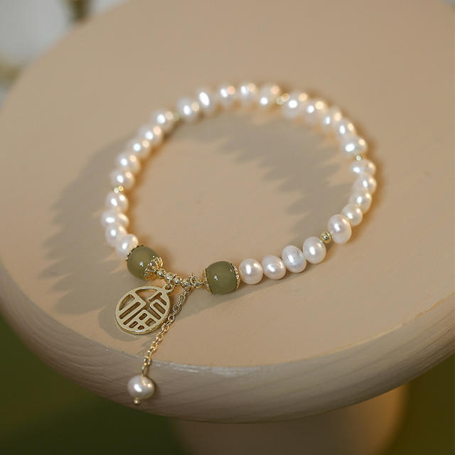 Natural pearl blessing bracelet