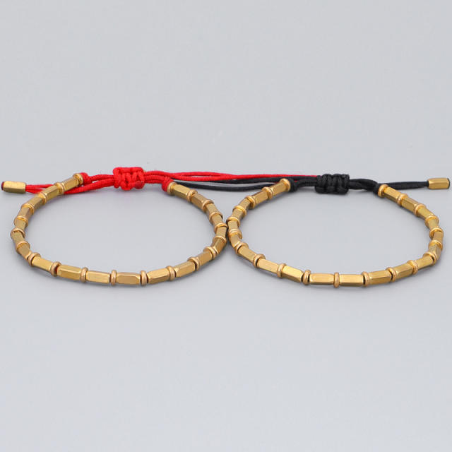 Irregular copper bead bracelet