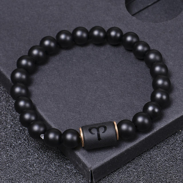 Twelve constellation agate beads bracelet