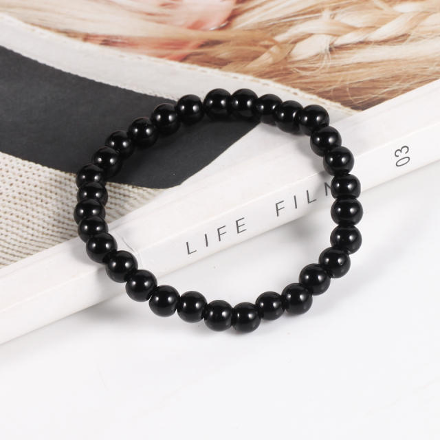 New Bohemian black beads elephant pendant multi-layer bracelet