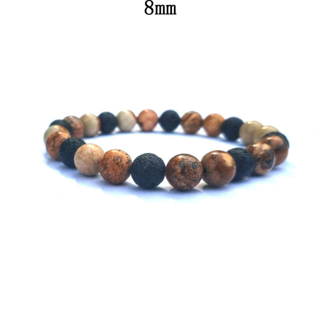 lava agate beads bracelet